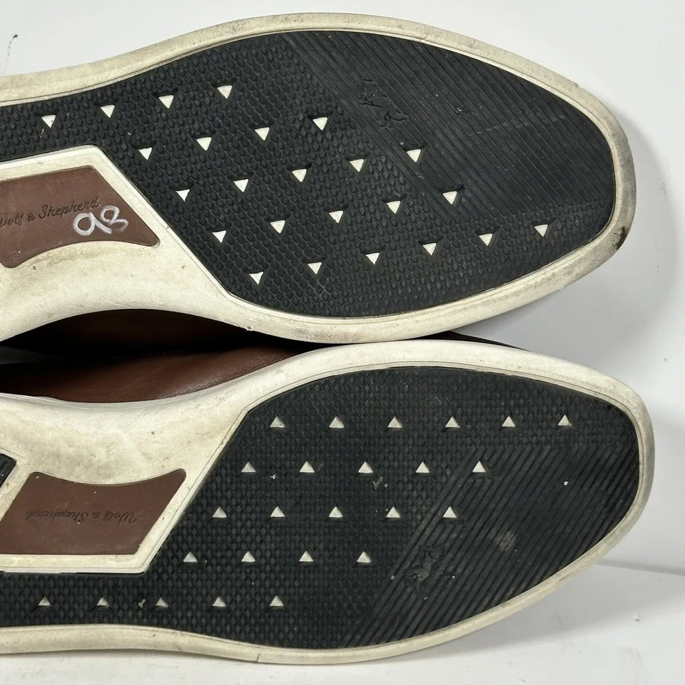Wolf & Shepherd Mens Crossover‎ Longwing Oxfords Plain Toe Brown Leather 12M